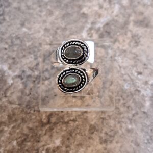 Ring Silverpläterad med Labradorit