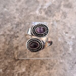 Ring Silverpläterad med Ametist