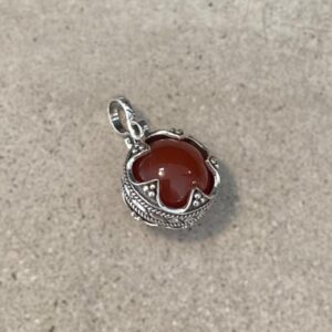 Hänge Fröjelkula Karneol Silver