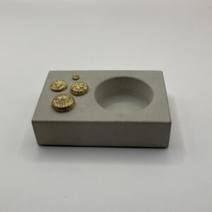 Värmeljusstake Knappkorall Guld