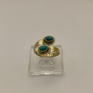 Ring Mässing med Turkos